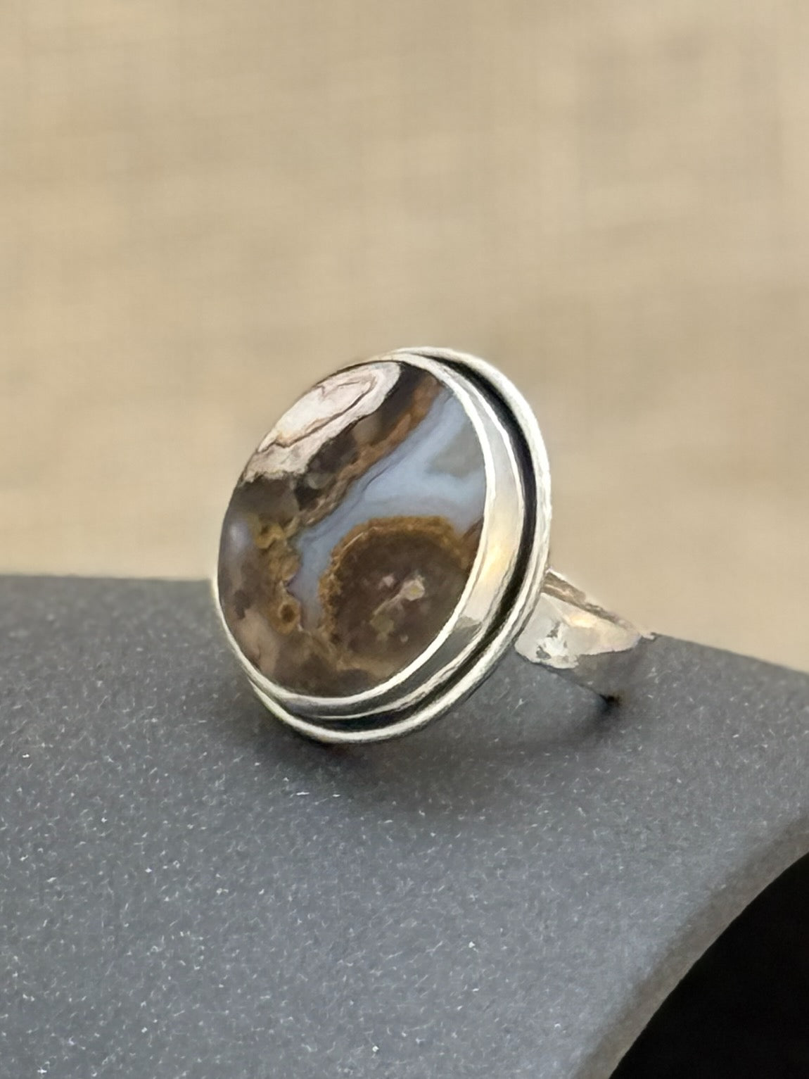 Crazy Lace Agate Ring