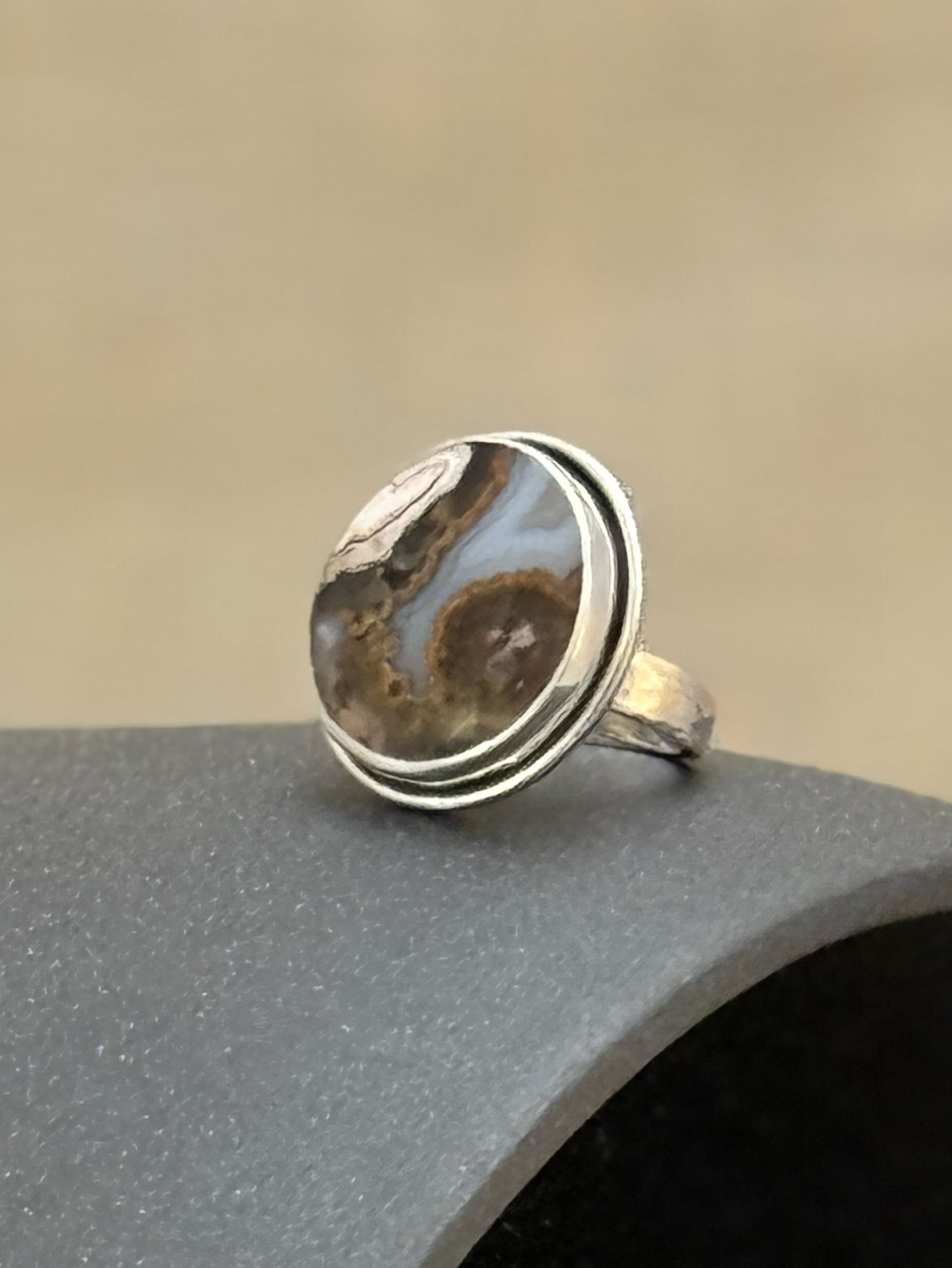 Crazy Lace Agate Ring