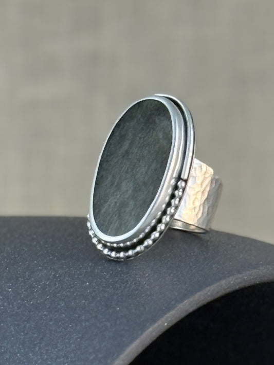 Gold Sheen Obsidian Ring