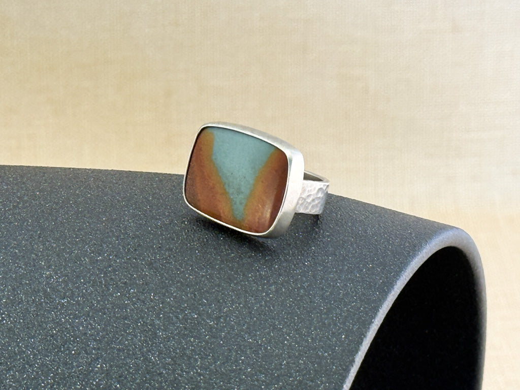 Horizontal Bar Ring – Polychrome Jasper