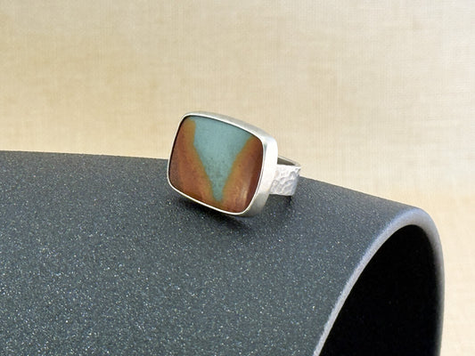 Horizontal Bar Ring – Polychrome Jasper