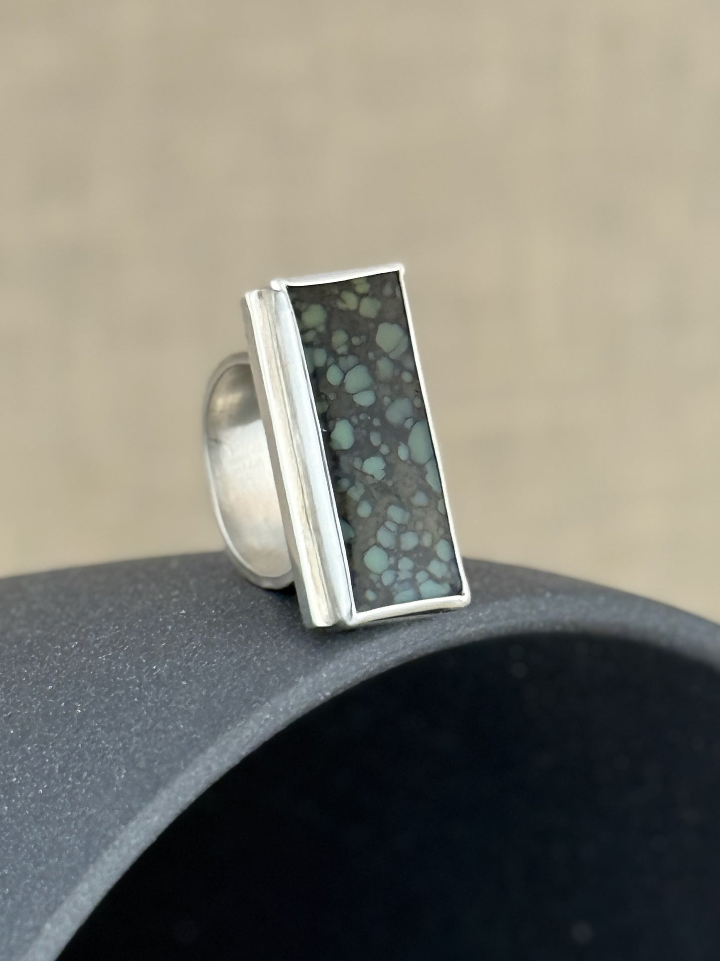 Horizontal Star Fox Turquoise Ring