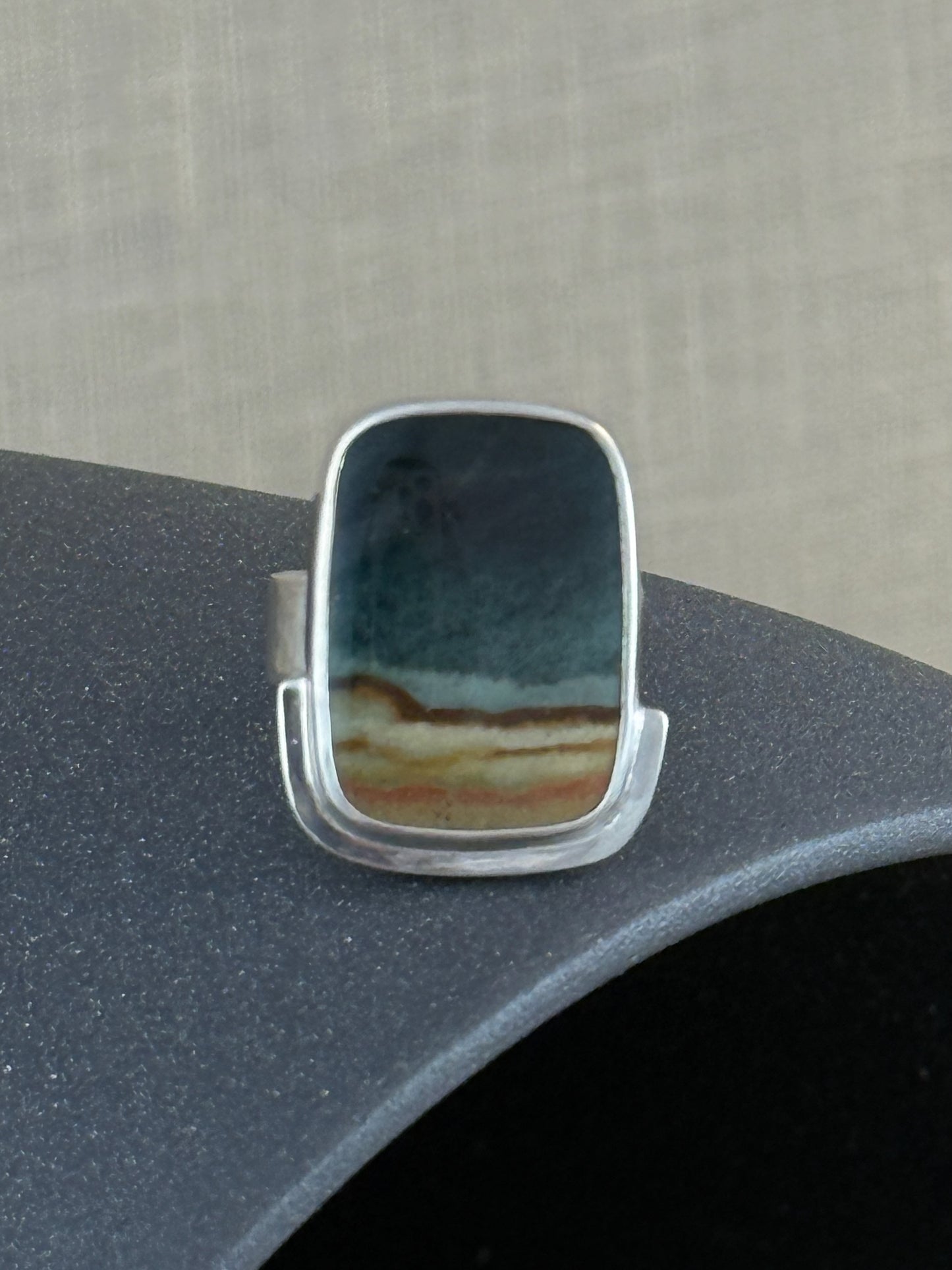 Polychrome Jasper Skyline Ring