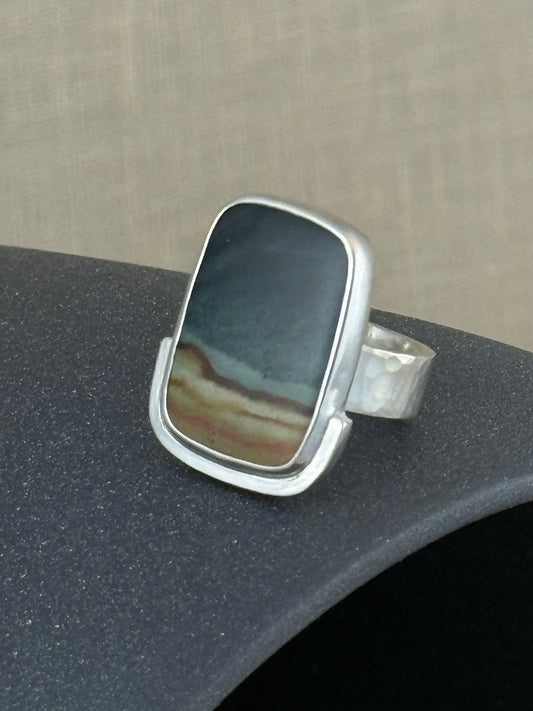 Polychrome Jasper Skyline Ring