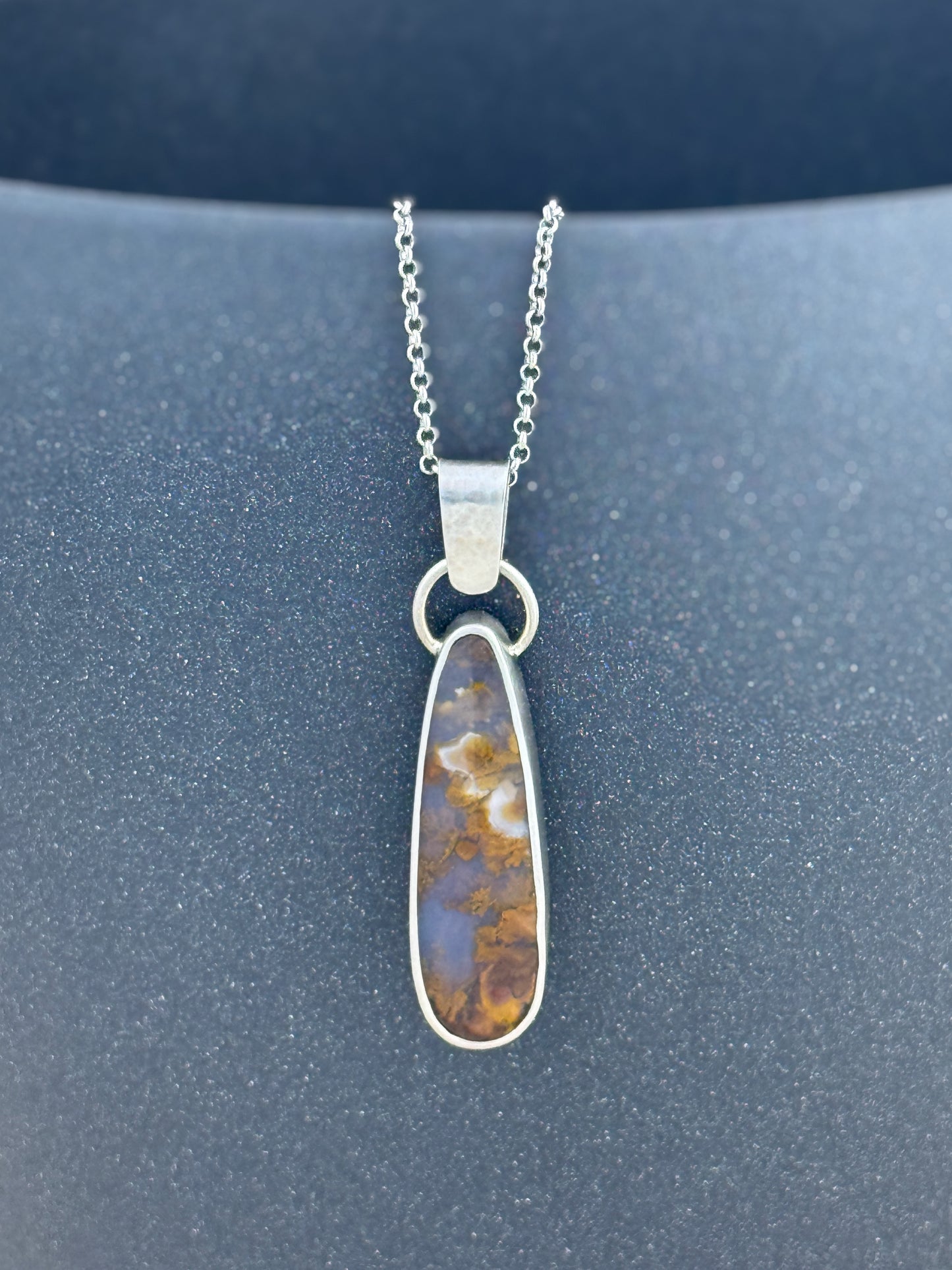 Purple Plume Agate Necklace