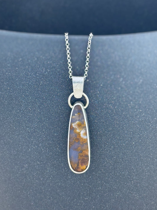 Purple Plume Agate Necklace