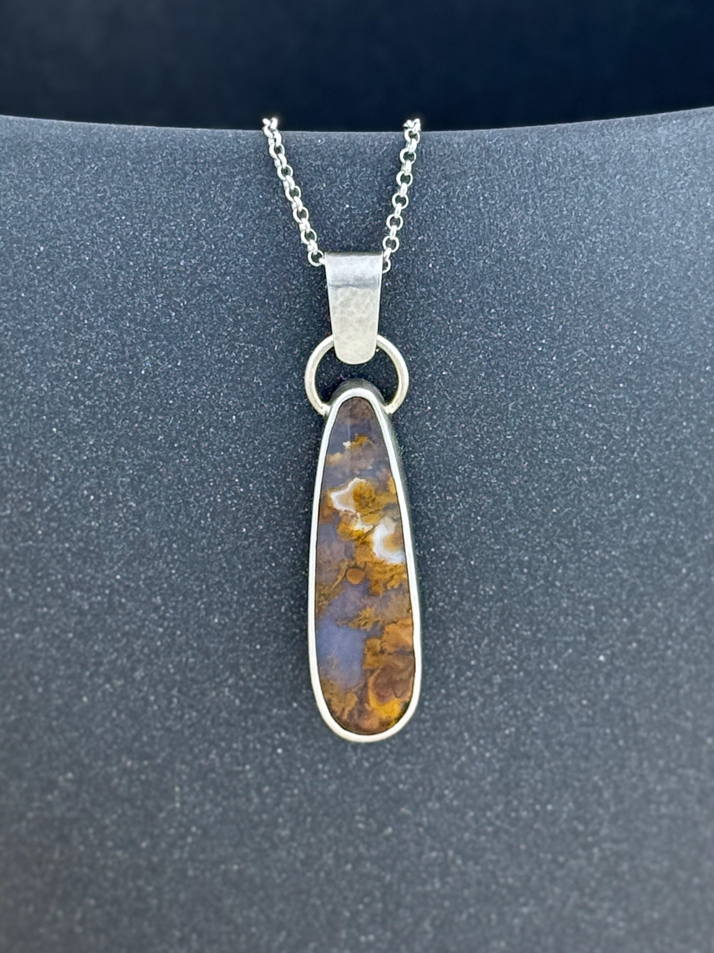 Purple Plume Agate Necklace