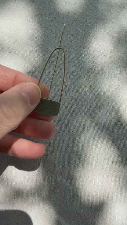 Dangling Hammered Sterling Silver Arches